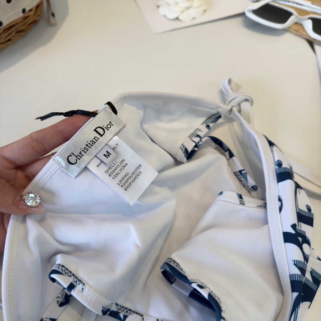 CD 26s Two-Piece Bikini White Blue in Polyamide 261418