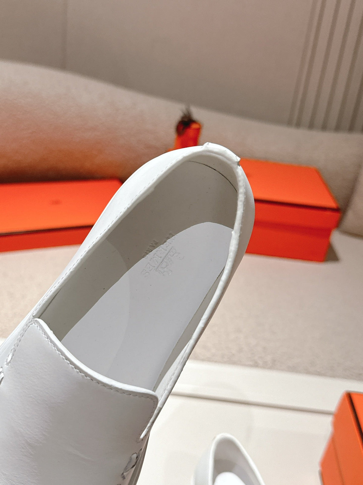 HM Julien Loafer White Calfskin 577429