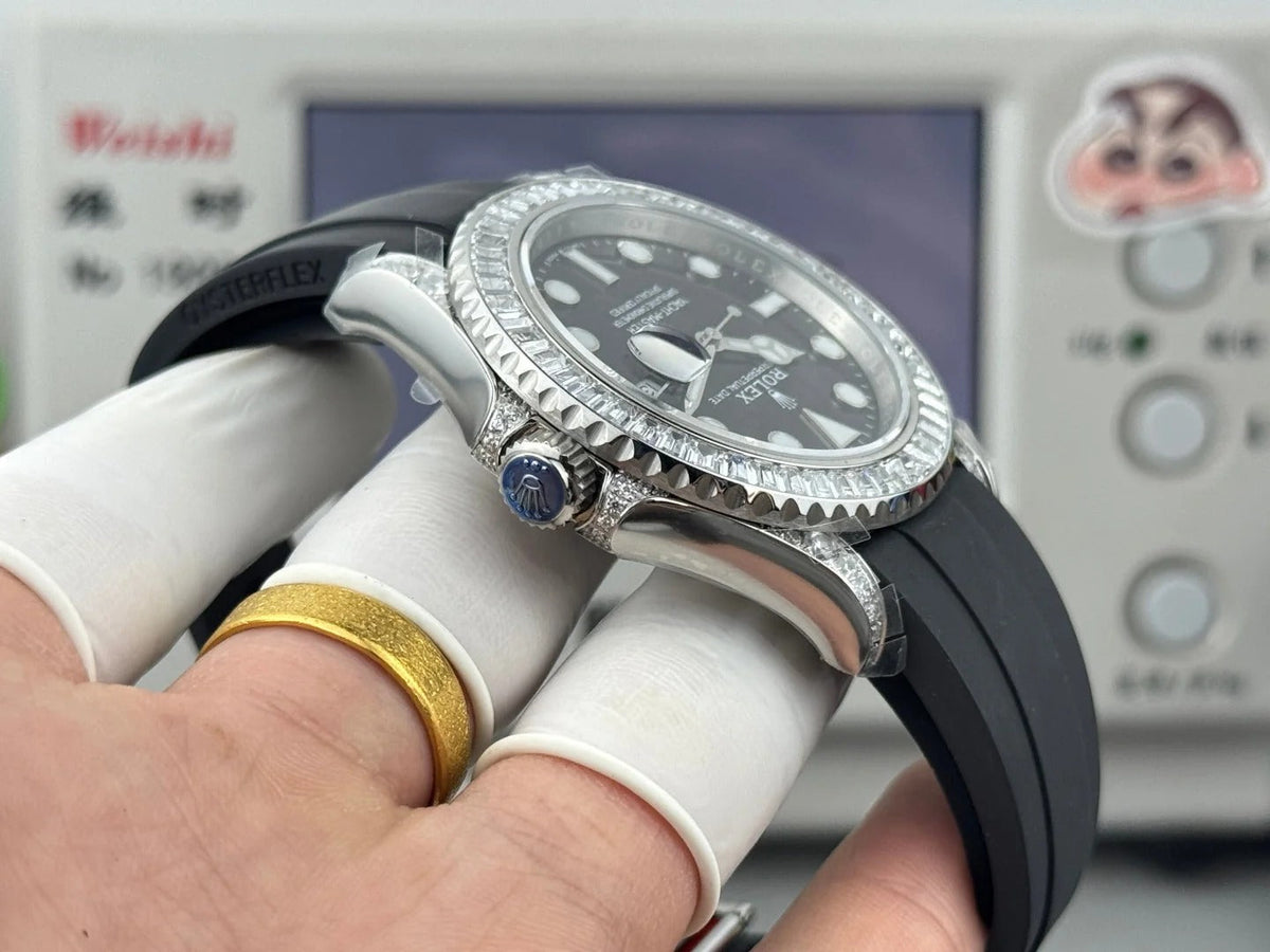 Rolex Yacht-Master 42mm Black Dial Diamond Bezel