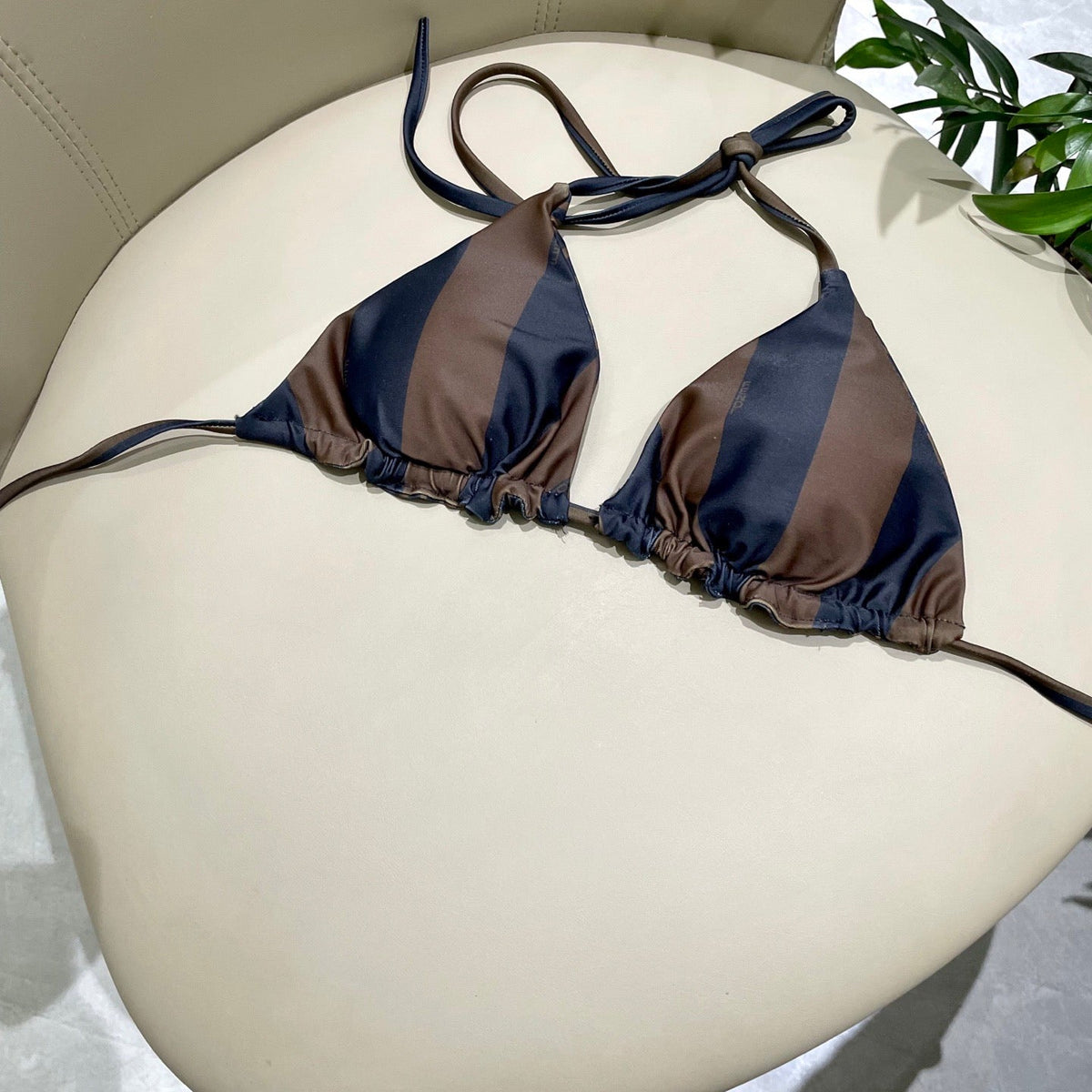 Fendi Swimsuit Brown Black Cotton 180518