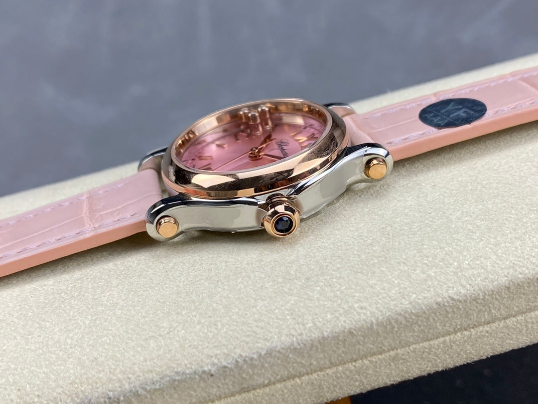 Happy Diamonds 30mm Pink Dial
