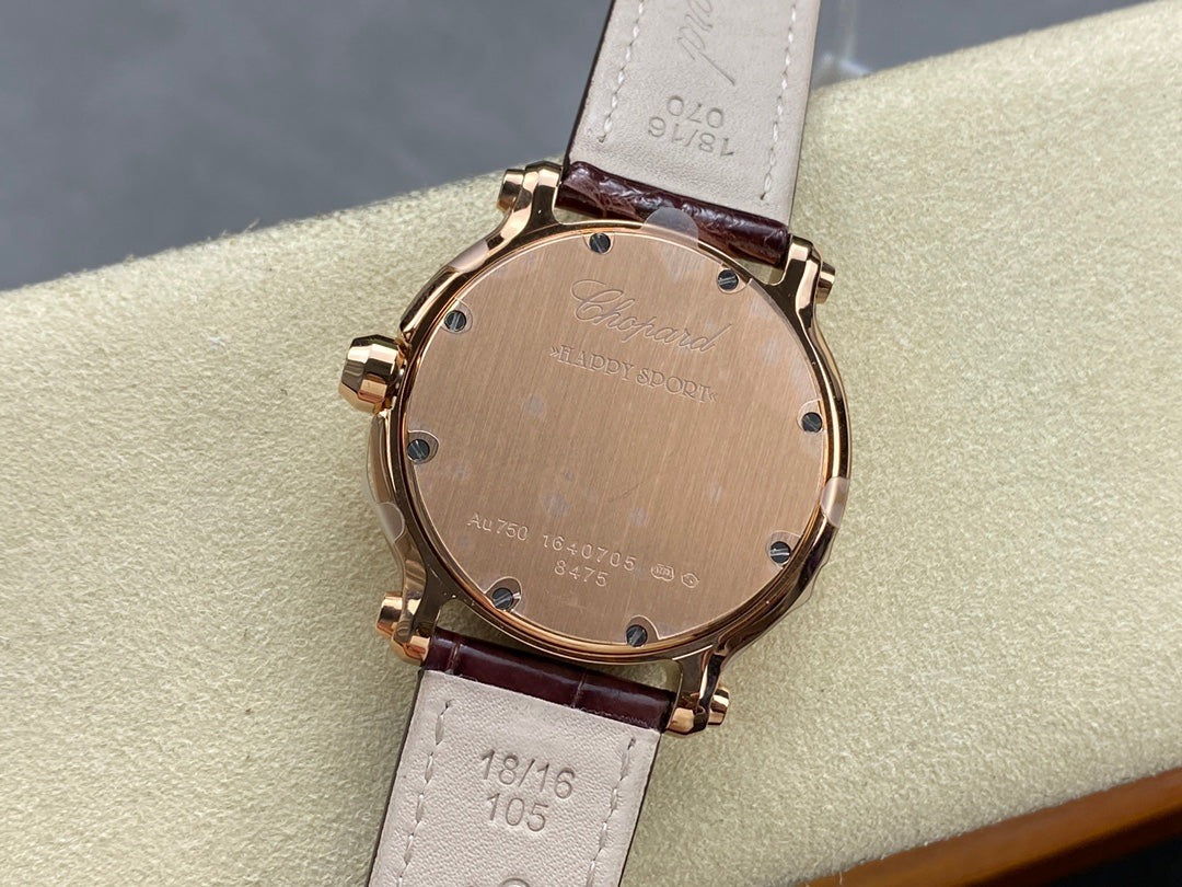 Happy Diamonds 36mm Chocolate Dial