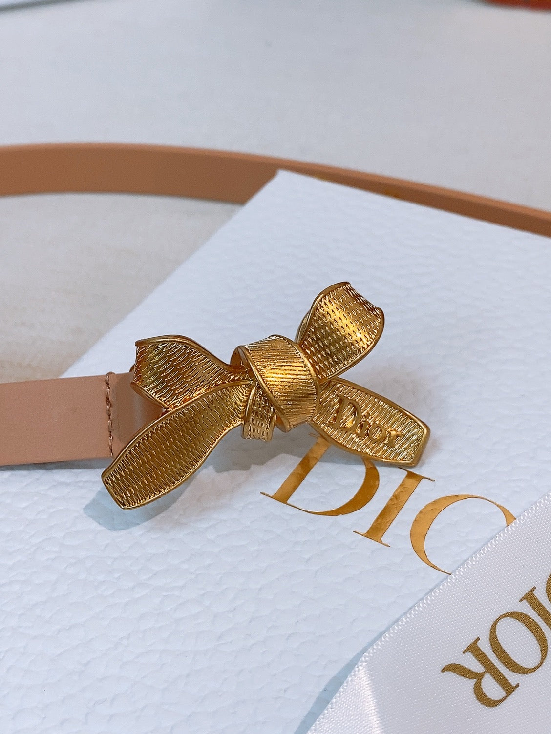 CD Diorissimo Bow Belt 1.5cm Leather 211671