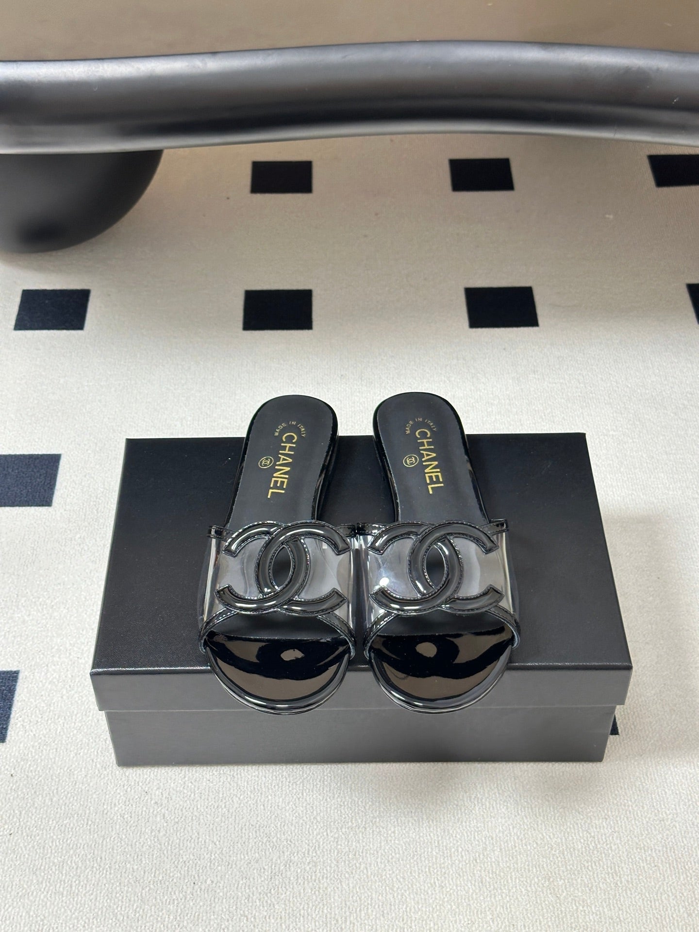 Chanel 2026 Flat Sandals Plastic Sheepskin 834675