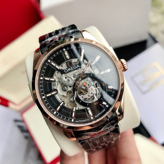 SEAMASTER SKELETON DIAL ROSE GOLD CASE