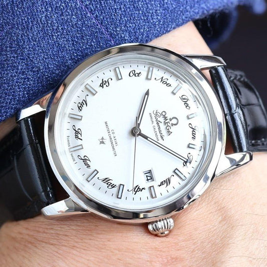 SEAMASTER GLOBEMASTER 40MM WHITE DIAL ANNUAL CALENDAR