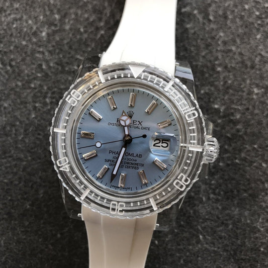 SUBMARINER DATE 40 CUSTOM SAPPHIRE CLOUD BLUE DIAL