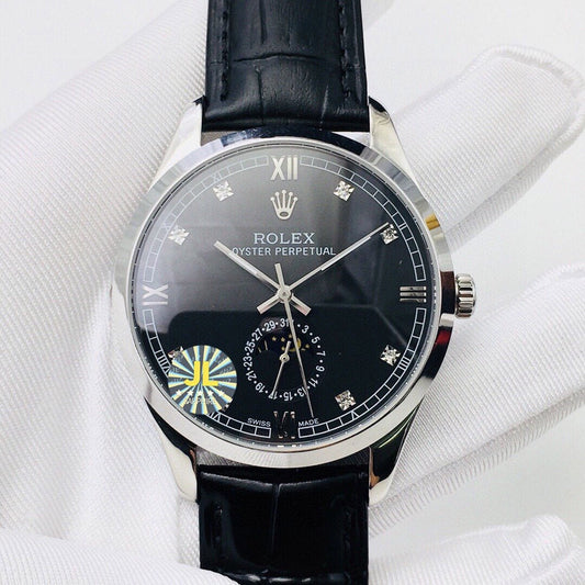 OYSTER PERPETUAL 41 MOONPHASE STEEL CASE BLACK DIAL