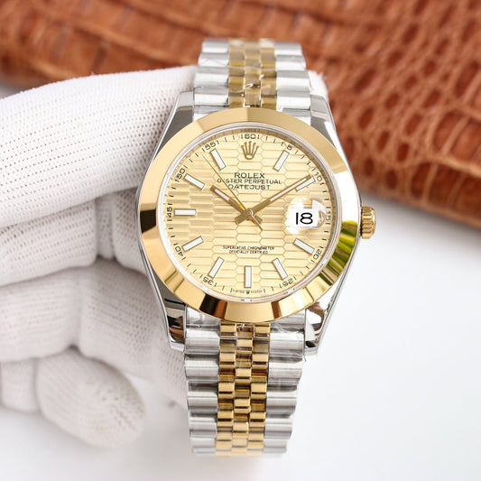 DATEJUST 41M MOOTH BEZEL FLUTED DIAL