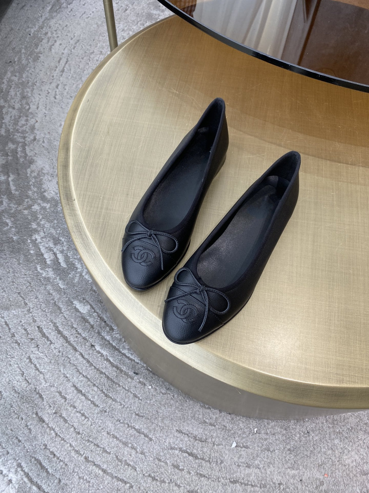 ballet flats grained calfskin