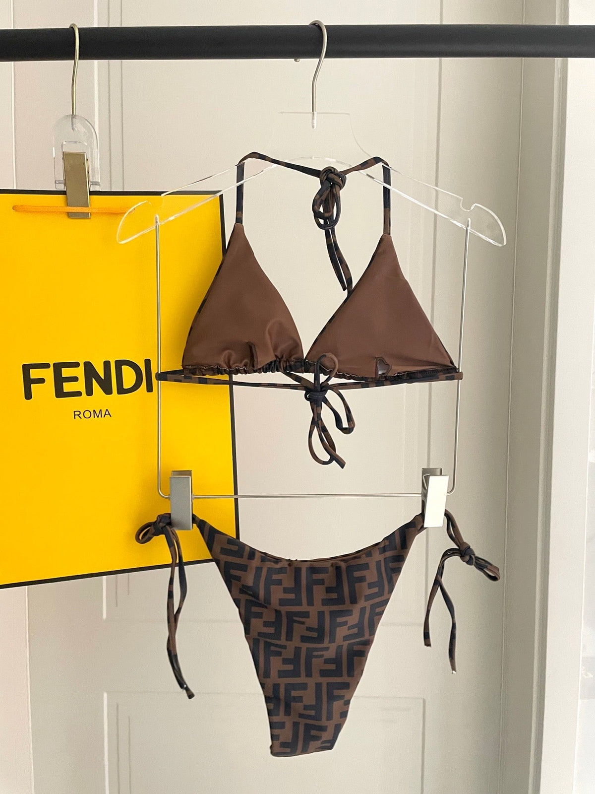 FF Swimsuit Brown Black Polyamide 180513
