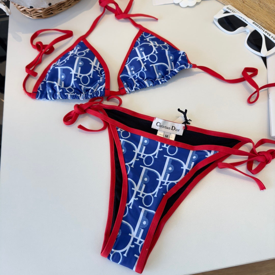 CD 26s Two-Piece Bikini Blue Red in Polyamide 243555