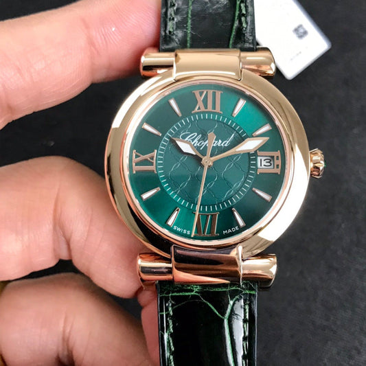 Impepiale 36mm Pink Gold Dark Green Dial