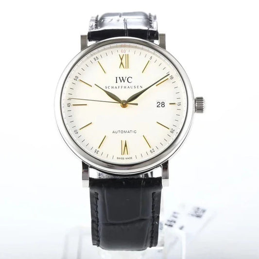 IWC Portofino 40mm Cream Dial Steel Case Gold Numerals
