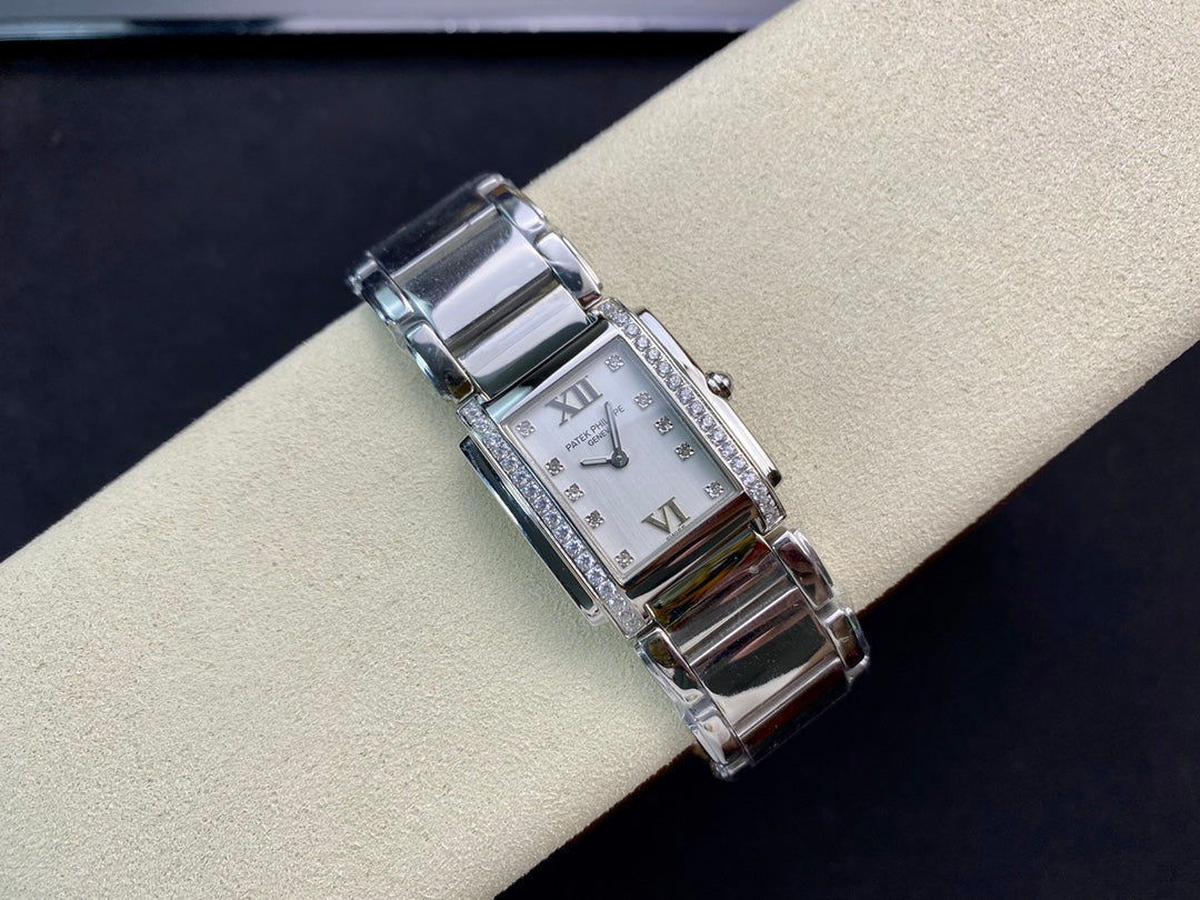 PATEK Twenty-Four 25.5mm Silver White Dial