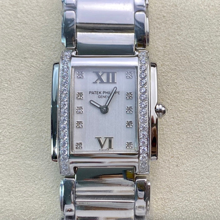 PATEK Twenty-Four 25.5mm Silver White Dial