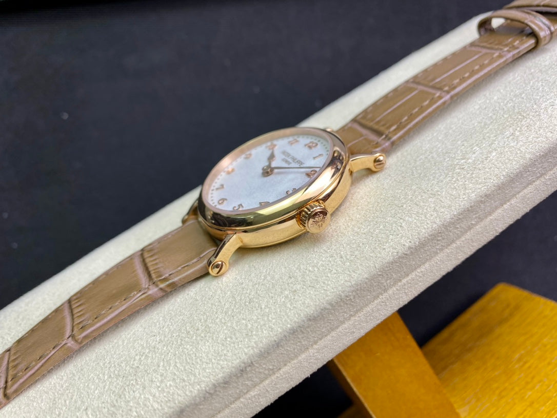 PATEK Calatrava 34.6mm Gold White Dial