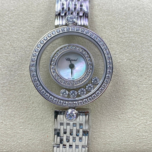 Happy Diamonds 28mm Silver White