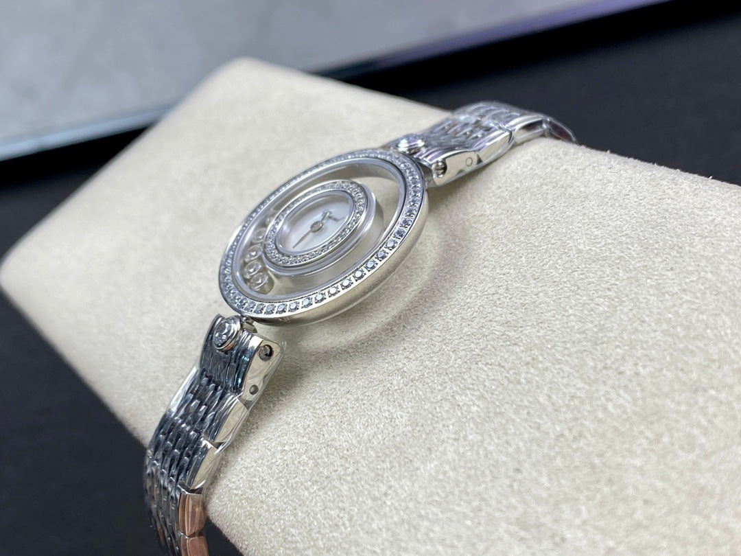 Happy Diamonds 28mm Silver White