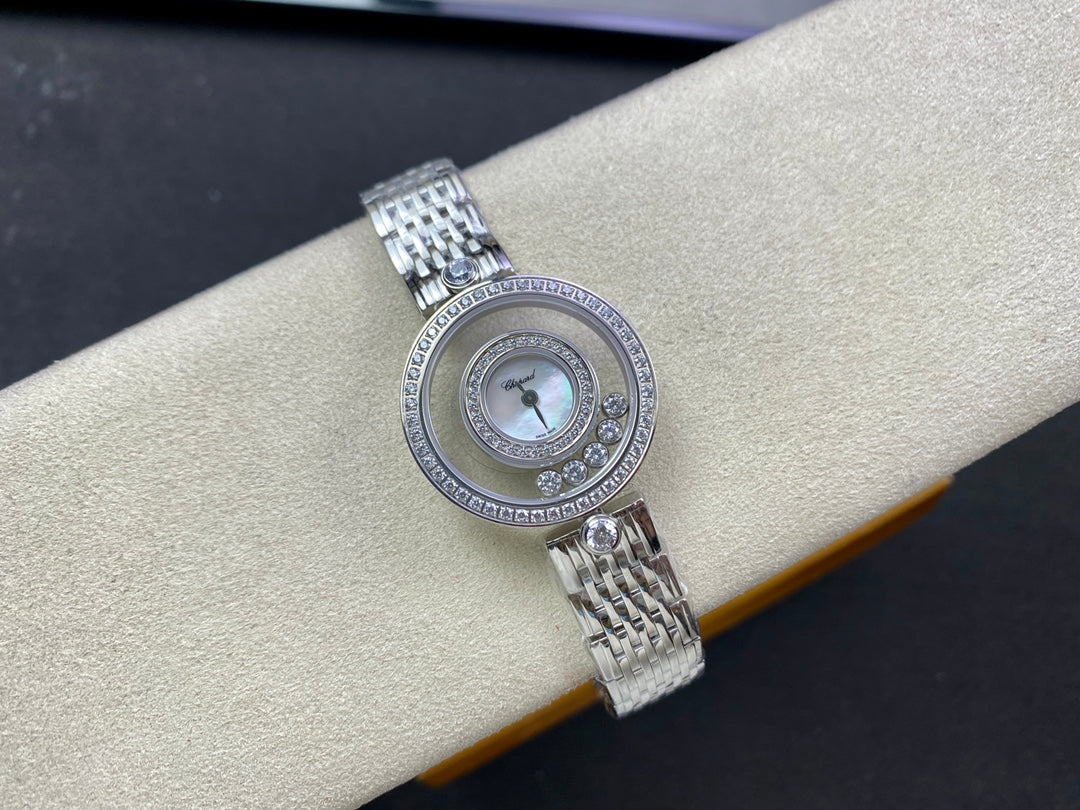 Happy Diamonds 28mm Silver White