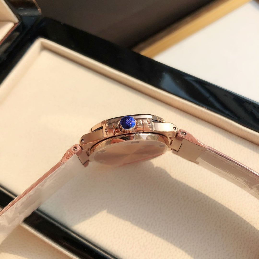 PATEK Nautilus 32mm Pink Gold Leather