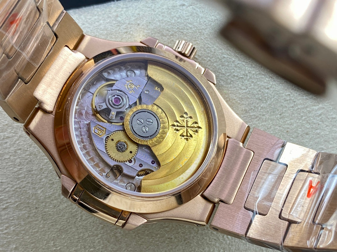 PATEK Nautilus 35.2mm Pink Gold White Dial