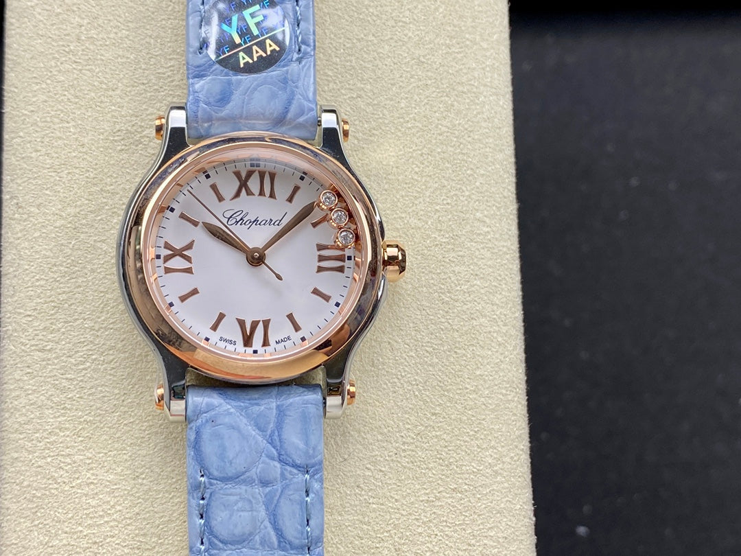 Happy Diamonds 30mm Pink Gold White