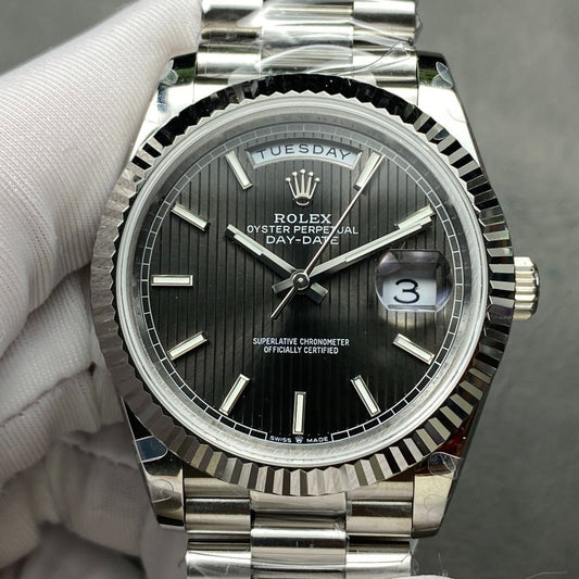 Rolex Day-Date 40mm Silver Black