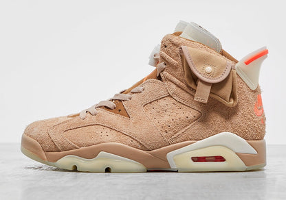 Air Jordan 6 Retro TraviScots British Khaki Sneakers - Performance Runner