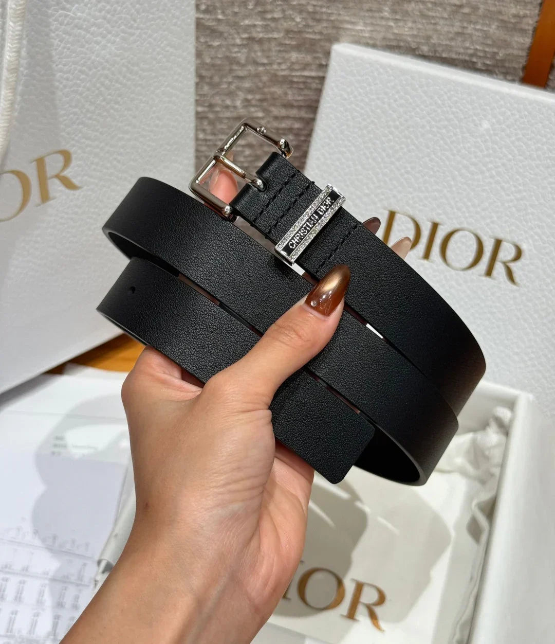 Dior 2026 Night Code Belt 25mm Smooth Cowhide Leather