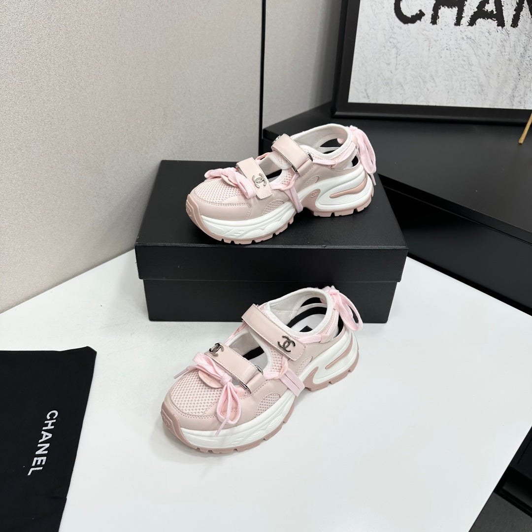 Chanel 2026 Premium Casual Sneakers 55mm Mesh Calfskin 894895