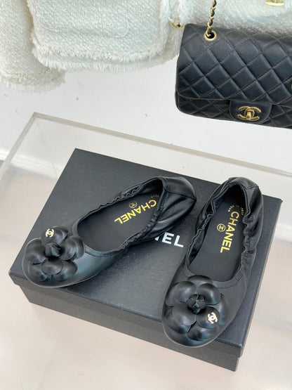 CC 2026  Double C Camellia Ballet Flat Sheepskin
