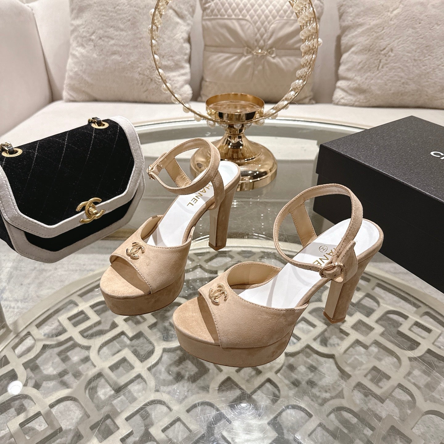 Chanel 2026 Platform Sandals Lambskin 834303