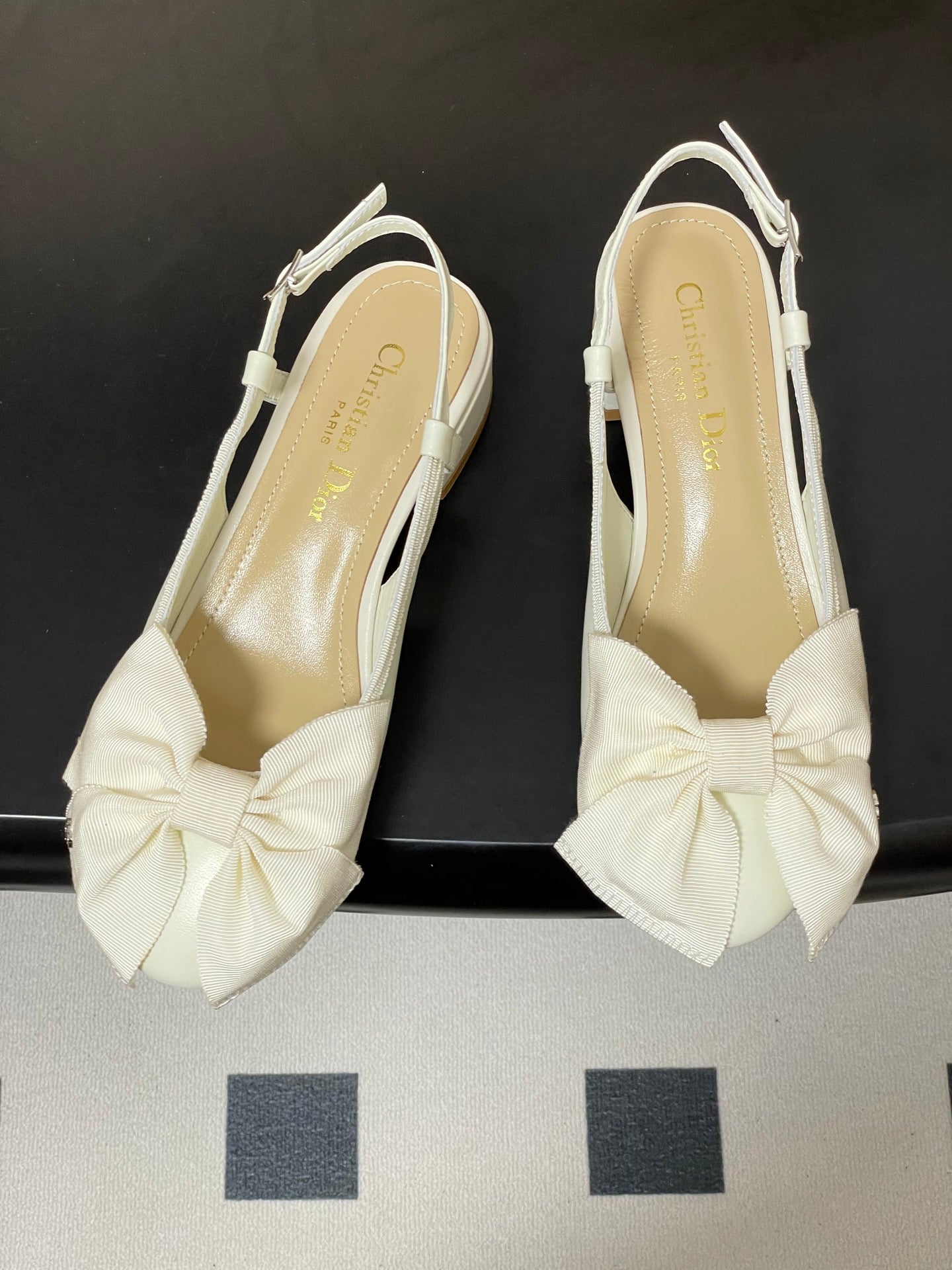 Dior 2026 D-Ballet Slingback Sandals with CD Buckle and Large Bow 699762