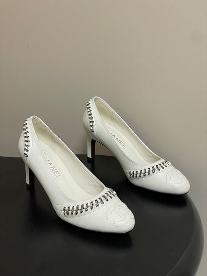 CC 2026 Embroidered Pump Mary Jane Sheepskin