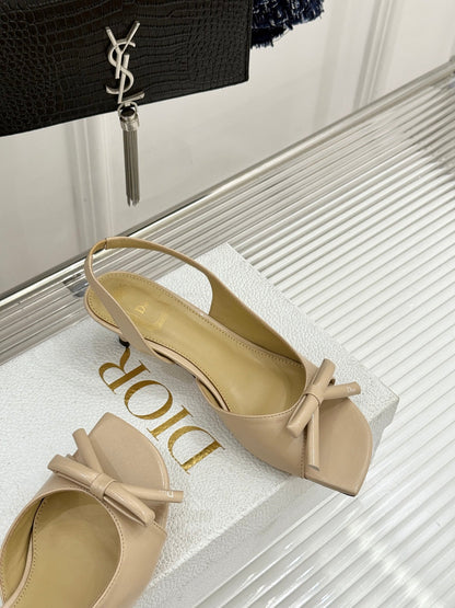 Dior 2026 Bow Heeled Slingback Sandal 607567