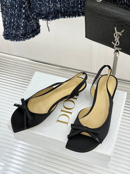 Dior 2026 Bow Heeled Slingback Sandal 607567