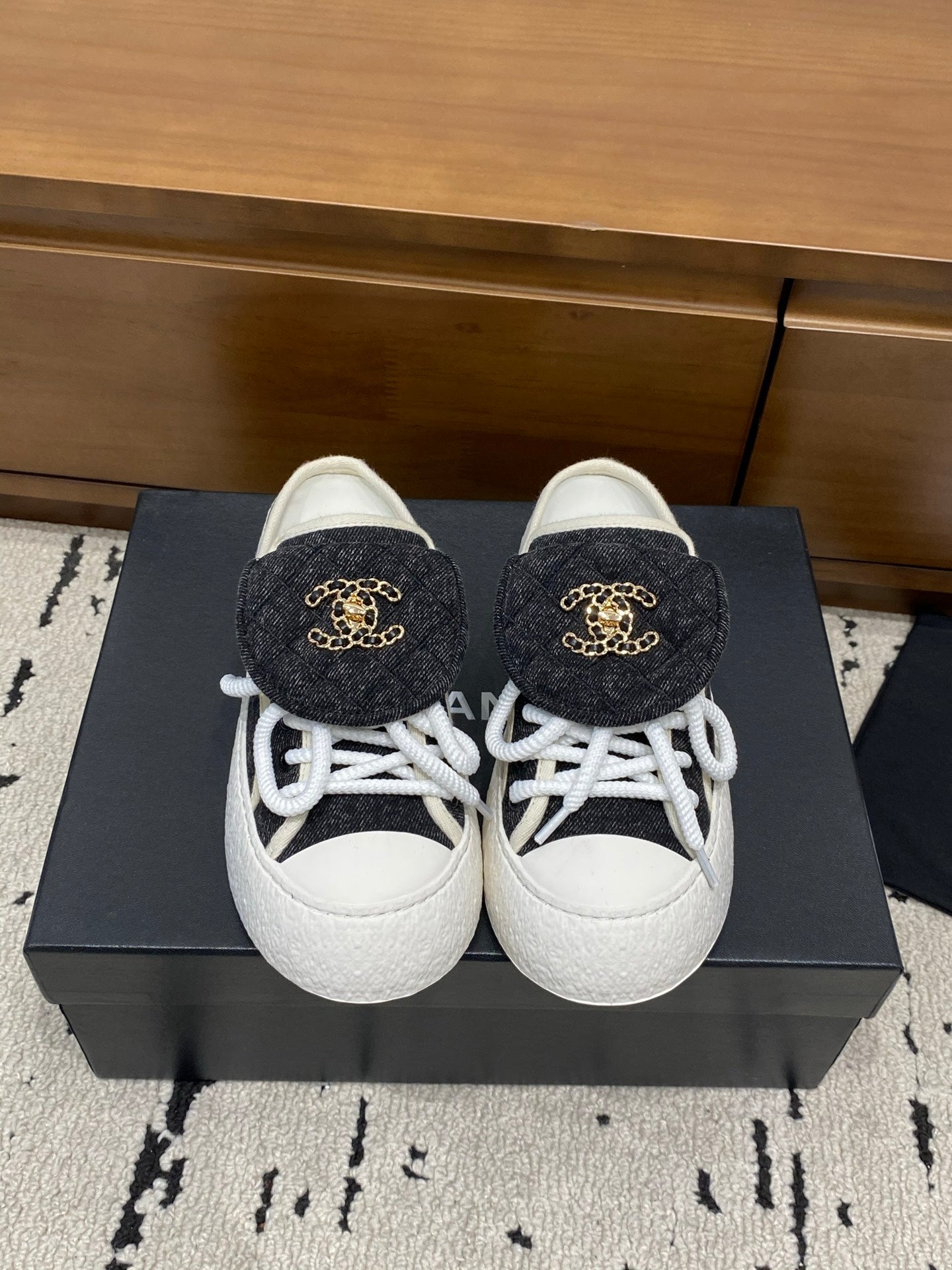 Chanel 2026 Platform Mule Sneakers Canvas Leather 790071