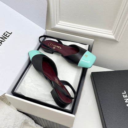 Chanel 2026 Square Toe Slingback Leather