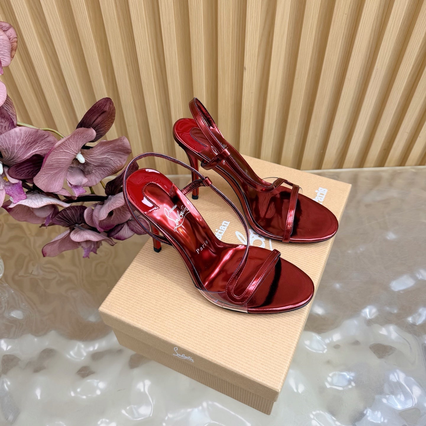 Christian Louboutin 2026 Rosa Z Slingback Sandals 100mm Patent Leather 776004