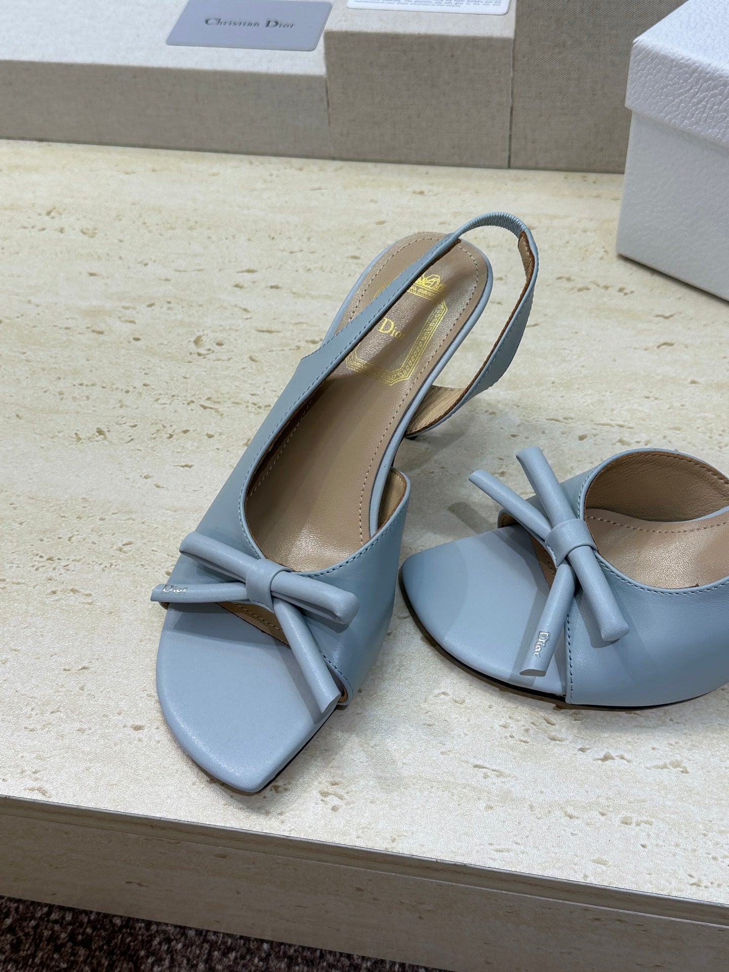 Dior 2026 Bow Heeled Slingback Sandal 607567
