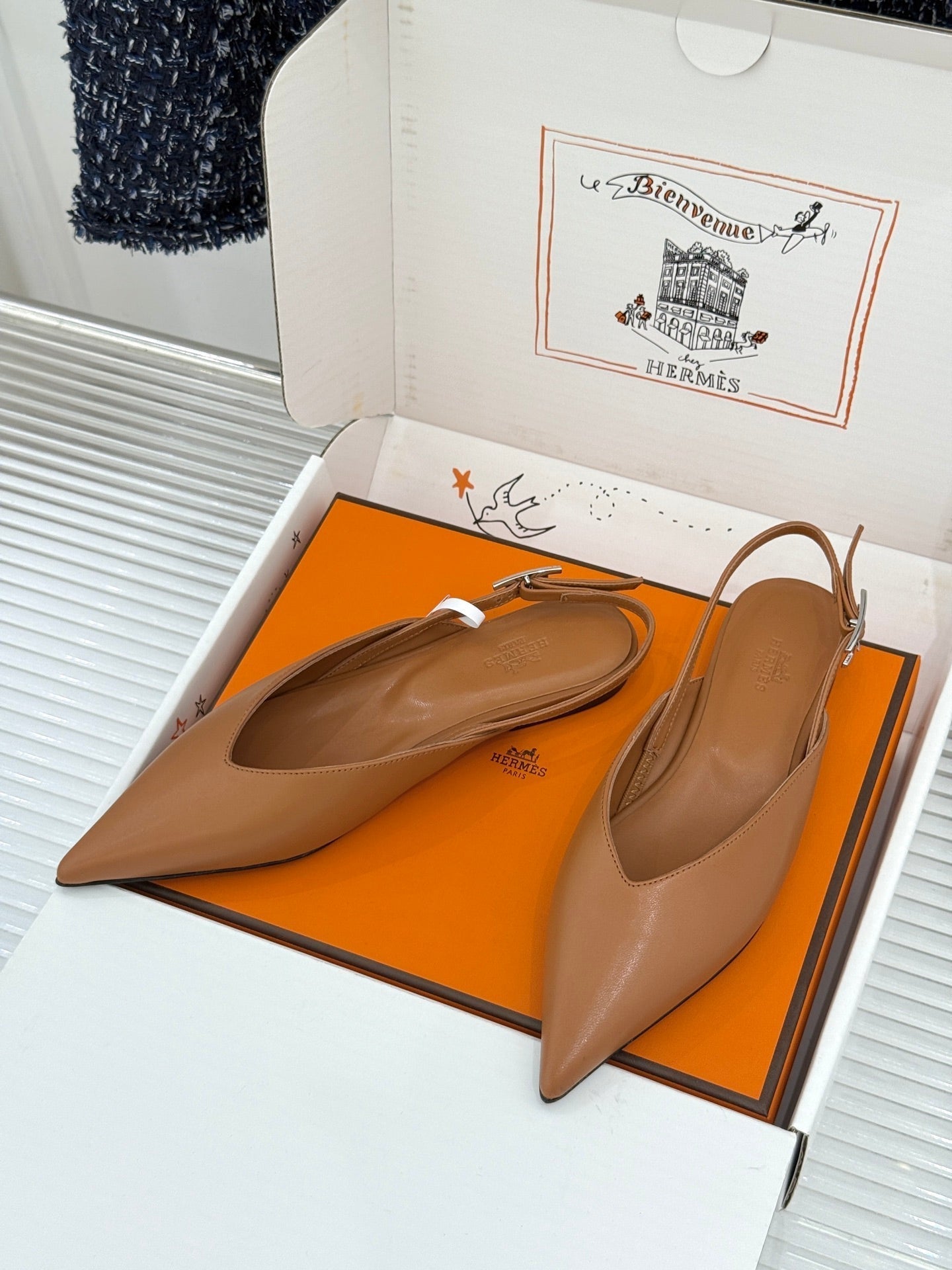 HM 2026 Slingback Flat Sheepskin 859718