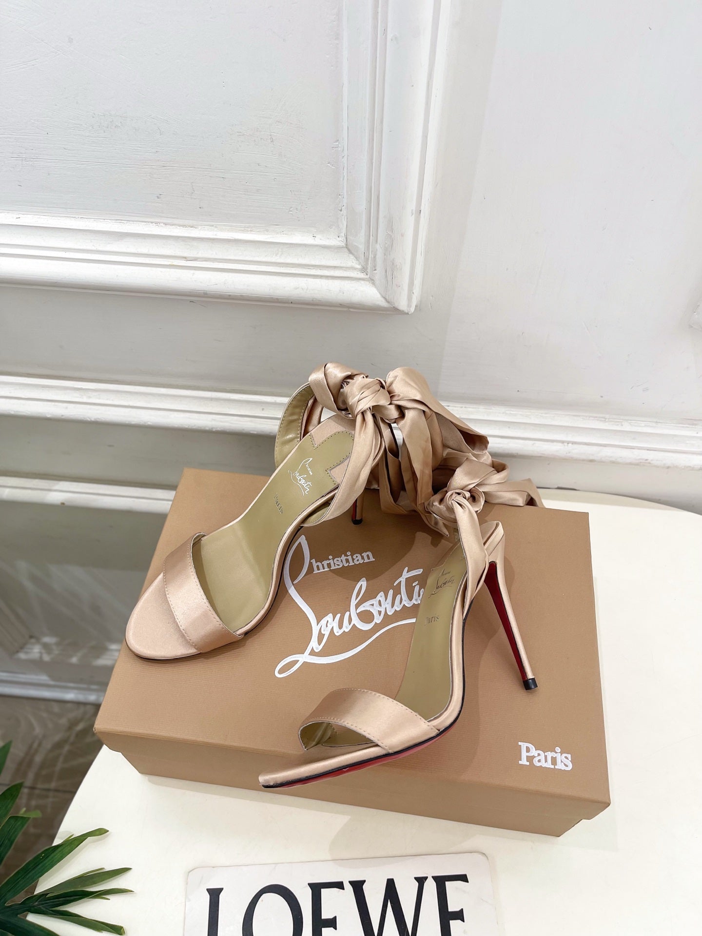 Christian Louboutin 2026 Sandale Du Désert 100mm Silk Fabric 831261