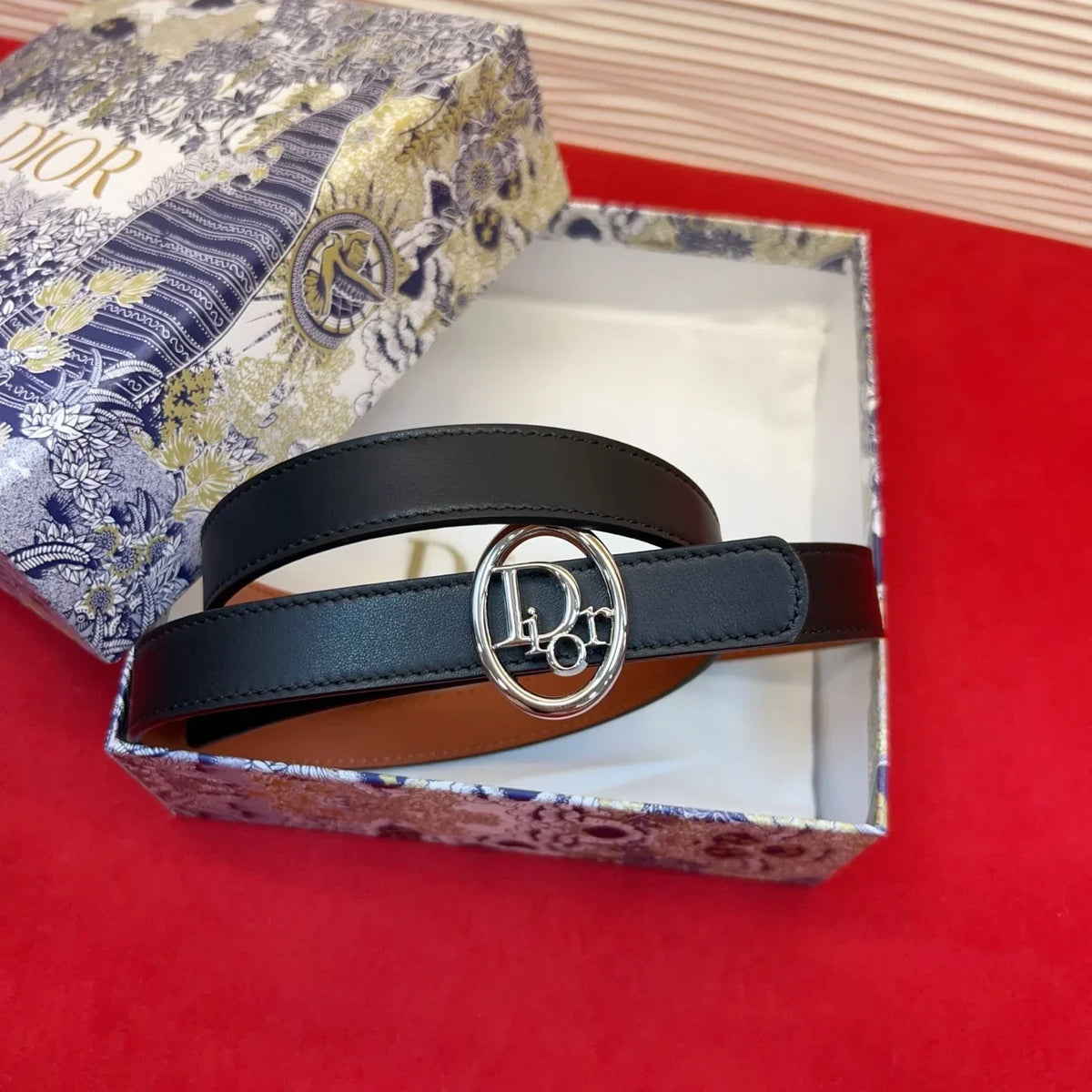 Dior 2026 Reversible Leather Belt 2.0cm Smooth Calfskin
