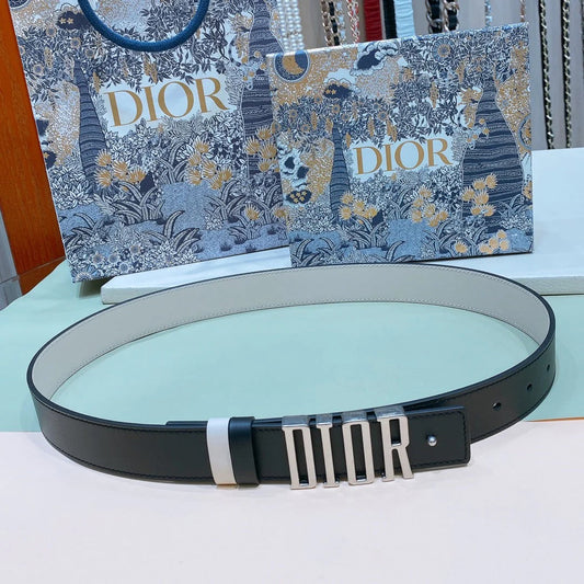 Dior 2026 D-Fence Reversible Belt 3.0cm Calfskin