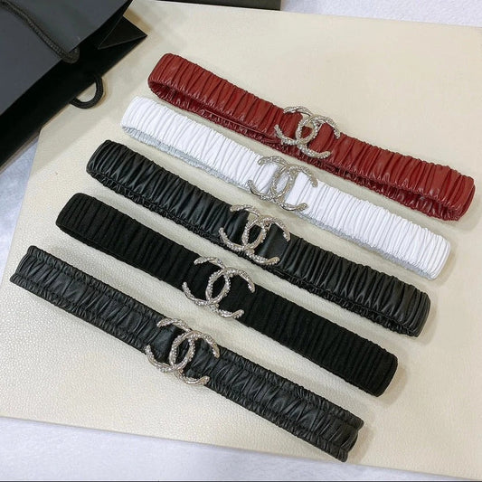 Chanel 2026 Rhinestone Twist Buckle Belt 30mm 208804