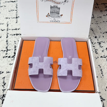 HM 26ss Oran Sandals Purple Suede 617188