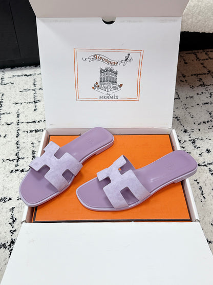 HM 26ss Oran Sandals Purple Suede 617188