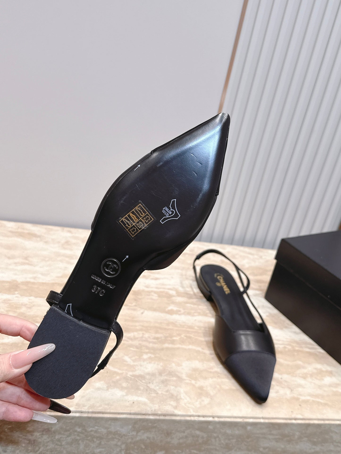 Chanel 2026 Slingback Fabric Calfskin 898954
