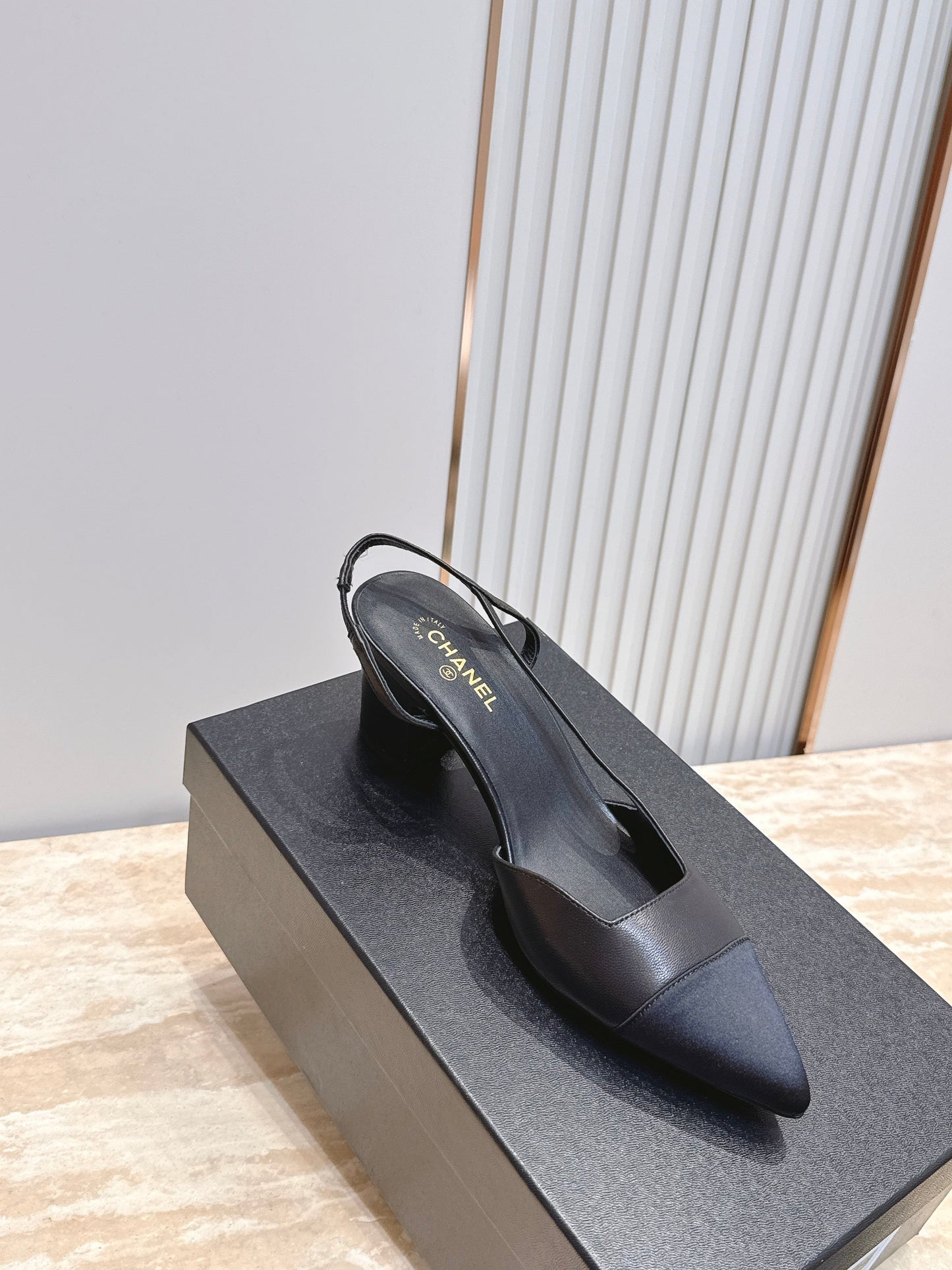 Chanel 2026 Slingback 65mm Fabric Calfskin 898961